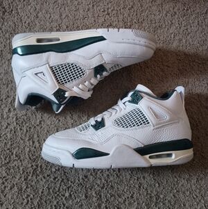 Jordan 4 Retro Oxidized Green White GS FQ8213-103 Youth 6,6.5 Women's Size 7.5,8